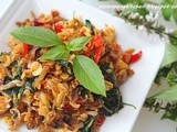 Anchovies with Rolled Oats and Basil (九层塔)