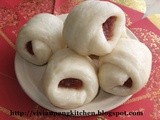 Chinese sausage（腊肠）steamed buns/ Straight Dough Method