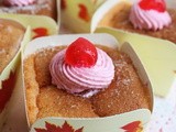 Strawberry Hokkaido Chiffon Cupcakes/草莓北海道牛奶蛋糕