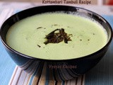 Easy Kottambari Tambli - Coriander leaves Tambli (Udipi Style)