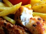 Home-made fish fingers