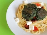 Spinach and Feta Croquettes With Pasta