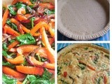 Spinach, Red Pepper and Goat's Cheese Quiche