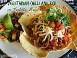 Vegetarian Chilli in Tortilla Bowls