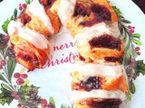 Apple Cranberry Candy Cane Sweet Roll