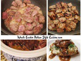 Beef Tips in Red Wine Sauce