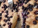 Blueberry Skillet Cake with Rum Sauce