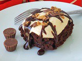 Chocolate Peanut Butter Cup Poke Cake