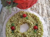 Holiday Wreath Rice Krispies Treats
