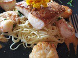 Pan Seared Sea Bass Medley with Pasta
