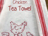 Redwork Chicken Tea Towel {a “Done-in-a-Day” diy Project with Free Pattern}