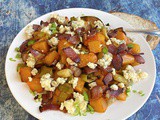 Roasted Butternut Squash with Bacon & Leeks