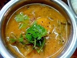 Araithavitta sambhar \ Sambhar prepared by using freshly roasted and ground spices )