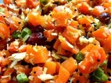 Carrot and green peas  stir fry  ( Poriyal )