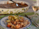 Scallop, Shrimp, Salmon and Cod Fish Pie with a Mediterranean Twist