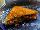 Sweet And Sour Mushroom Sandwich | Mushroom Capsicum Sandwich | Mushroom Sandwich Recipe