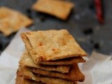 Wheat Crackers | Crispy Chilli Biscuits | Wheat Crackers Flavored With Indian Spices | Spiced Vegan Crackers | Savoury Crackers