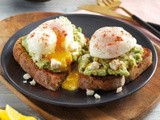 Poached Eggs on Toast with Avocado and Feta