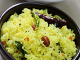 Lemon Rice Recipe South Indian Style, Chitrannam | Nimmakaya Pulihora