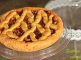 Crostata di frolla all’olio con amaretti e liquore Strega