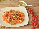 Insalata di ceci con verdure e anacardi