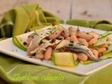 Insalata di fagioli cannellini con zucchine e acciughe