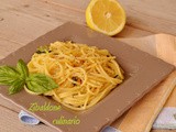 Spaghetti al limone e basilico