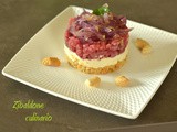 Tartare di scottona simil cheesecake