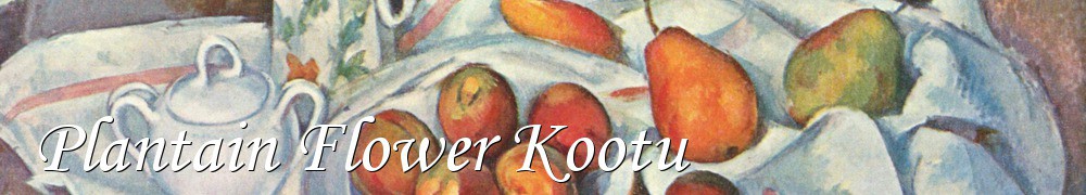 Very Good Recipes - Plantain Flower Kootu