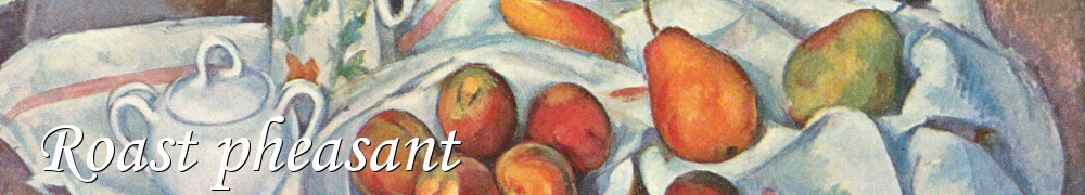 Very Good Recipes - Roast pheasant